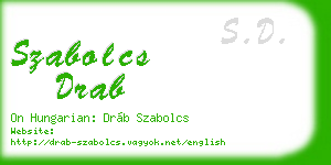 szabolcs drab business card